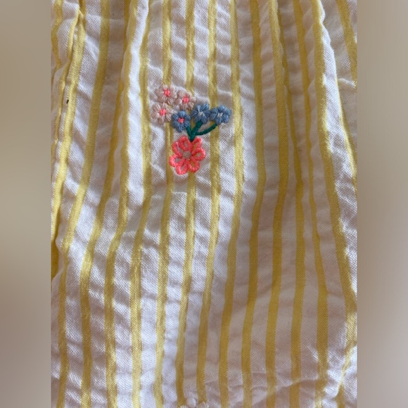 Marks & Spencer Girls Yellow & White Striped Basic Jumpsuit 2-3 years - Picture 2 of 9